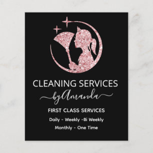  Maid Rose Pink Cleaning Service Flyer
