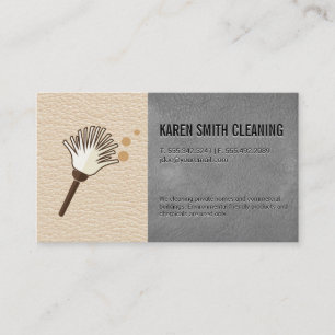 Maid Service Leather Background Business Card