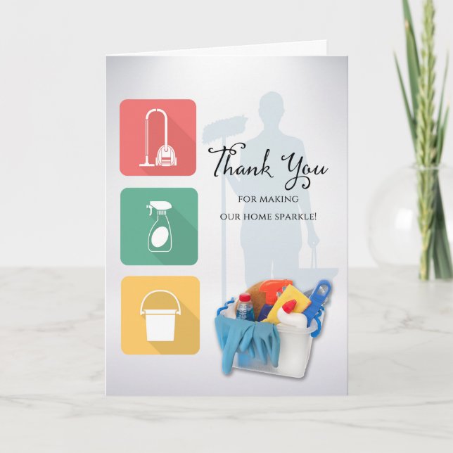 Maid Service Thank You Funny Verse Card (Front)