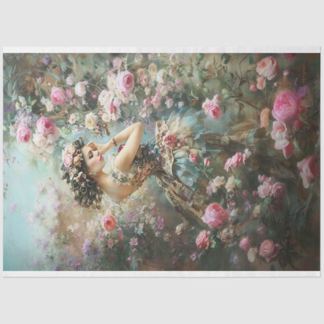 Maiden in the Garden One  Tissue Paper (Front)