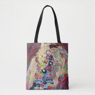 Maiden (Virgin), Gustav Klimt, Vintage Art Nouveau Tote Bag