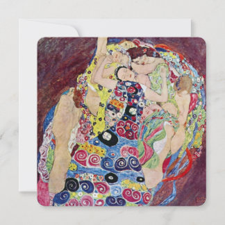 Maiden (Virgin), Klimt, Art Nouveau Bridal Shower Invitation