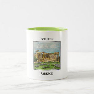 Maidens of the Erechtheion, Athens, Greece Two-Tone Coffee Mug