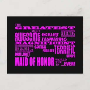 Maids of Honour Fun Gifts : Greatest Maid of Honou Postcard
