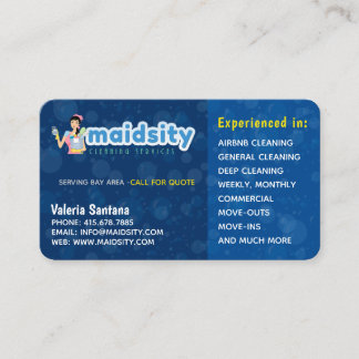 Maidsity Cleaning Business Card