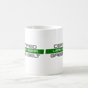 MAIGRE six tasses de café de ceinture verte de