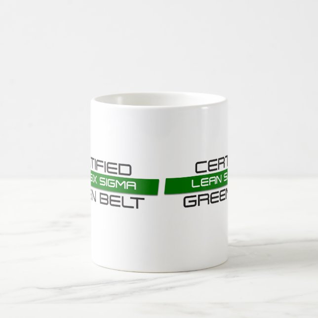 MAIGRE six tasses de café de ceinture verte de (Centre)