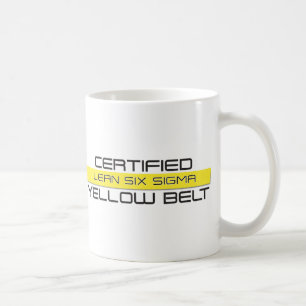 MAIGRE six tasses de café jaunes de ceinture de