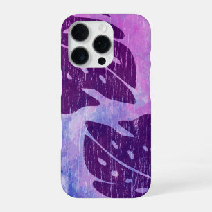Maikai Hawaiian Monstera Leaf Tie-Dye Blend Violet iPhone 16 Pro Case