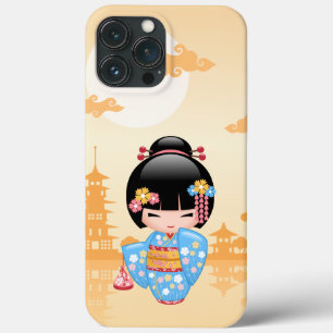 Maiko Kokeshi Doll - Cute Japanese Geisha Girl iPhone 13 Pro Max Case