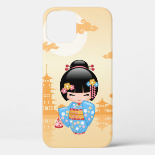 Maiko Kokeshi Doll - Cute Japanese Geisha Girl iPhone 12 Pro Case