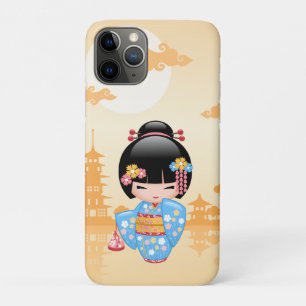 Maiko Kokeshi Doll - Cute Japanese Geisha Girl iPhone 11 Pro Case