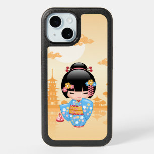 Maiko Kokeshi Doll - Cute Japanese Geisha Girl iPhone 15 Case