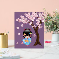 Maiko Kokeshi poupée mignonne Geisha fille pourpre