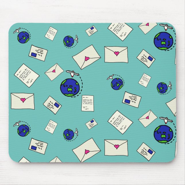 Mail Around The World Mouse Pad (Front)