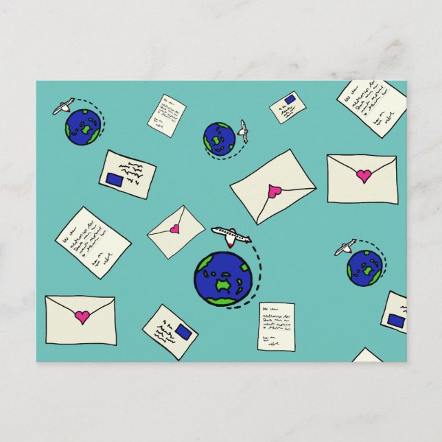 Mail Around The World Postcard (Front)