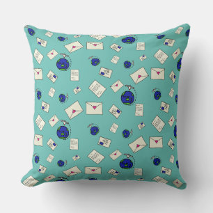 Mail Around The World Throw Pillow