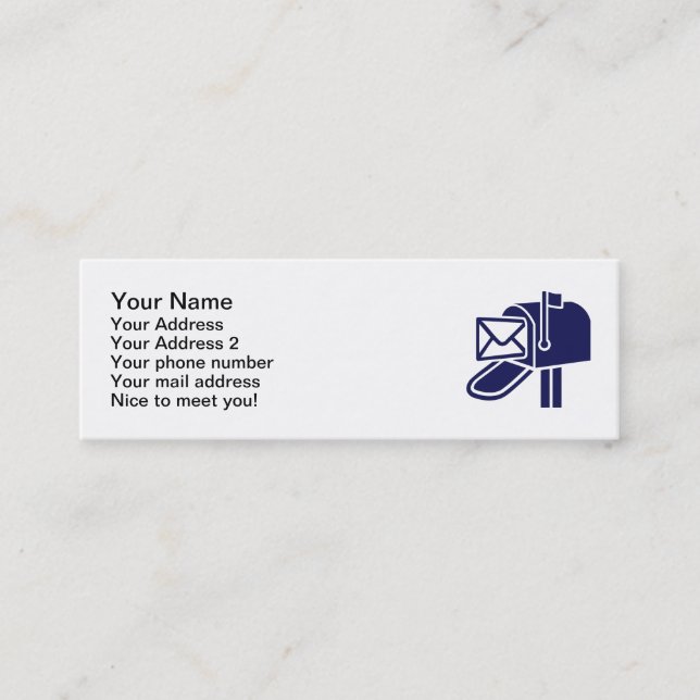 Mail box mini business card (Front)