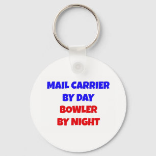 Mail Carrier by Day Bowler by Night Keychain