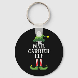 Mail Carrier Elf Matching Family Group Christmas P Keychain