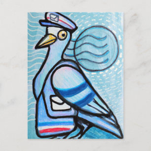 Mail Carrier Pigeon Postal Humor Postcard