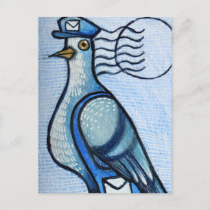 Mail Carrier Pigeon Postal Humor Postcard