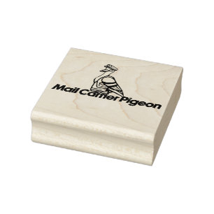Mail Carrier Pigeon Rubber Stamp