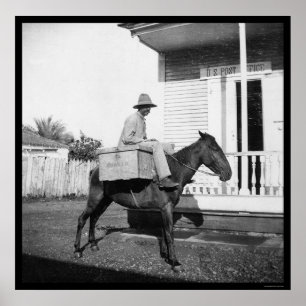 Mail Carrier Puerto Rico 1902 Poster