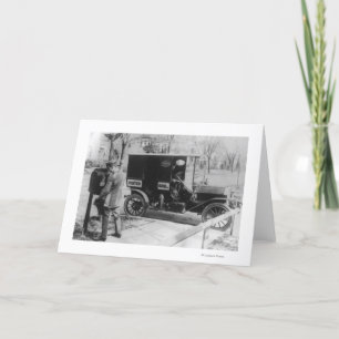 Mail Carrier with "United Mail" Automobile Card