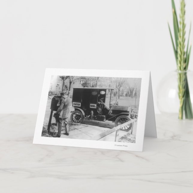 Mail Carrier with "United Mail" Automobile Card (Front)