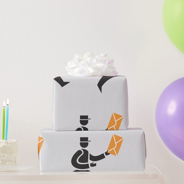 Mail Delivery Icon Wrapping Paper (Creator Uploaded)