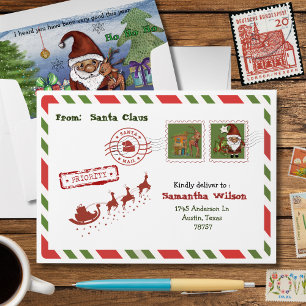 Mail from Santa Claus Christmas Envelope Custom