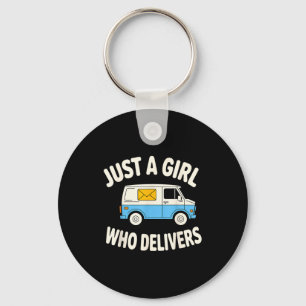 Mail Lady Design For Women Girls Stal Worker Mail Keychain