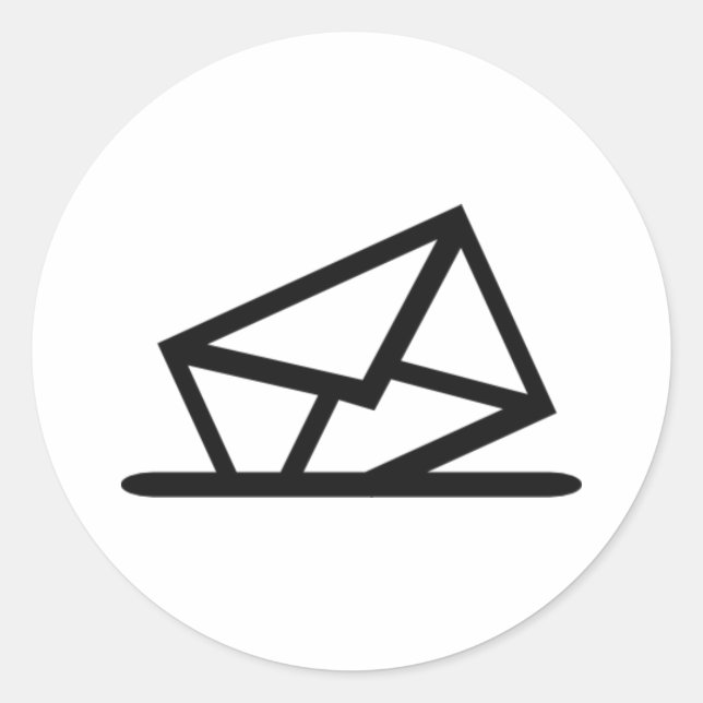 Mail - Letter Classic Round Sticker (Front)