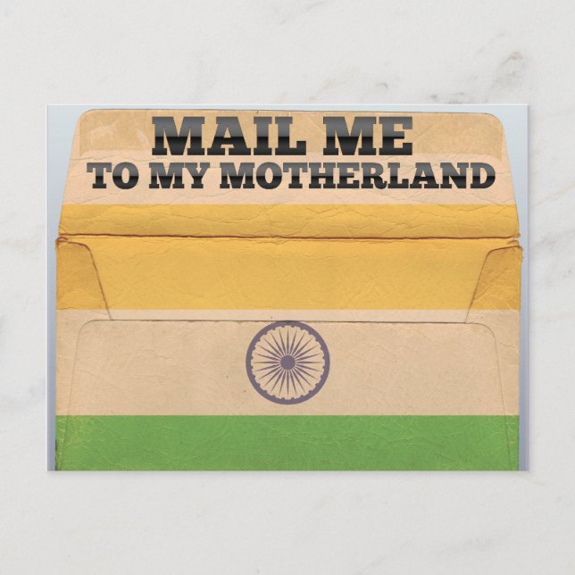 Mail me to India Postcard (Front)