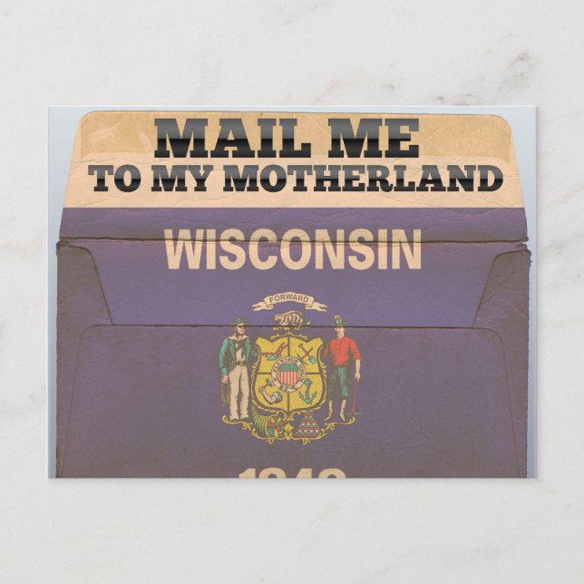 Mail me to Wisconsin Postcard (Front)