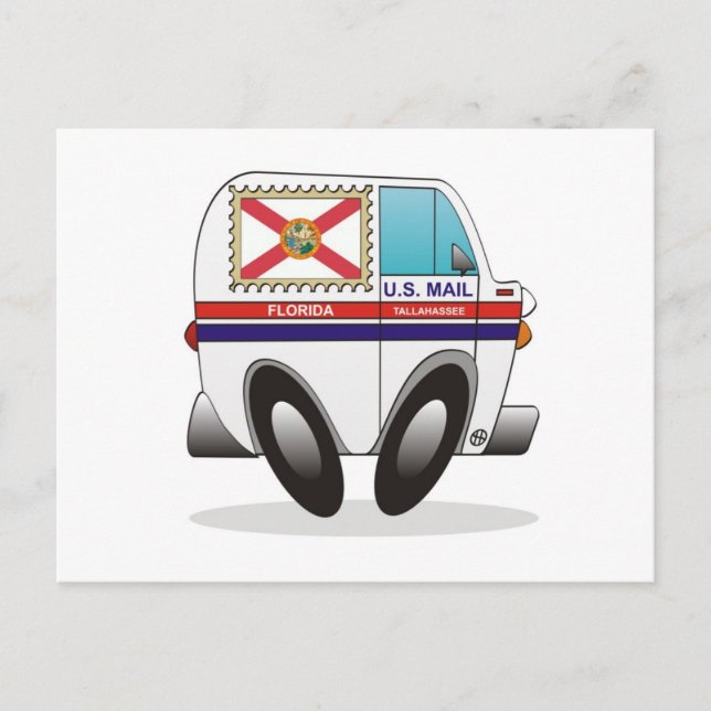 Mail Truck FLORIDA Postcard (Front)