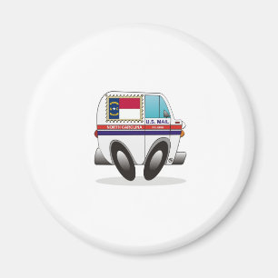 Mail Truck NORTN CAROLINA Magnet