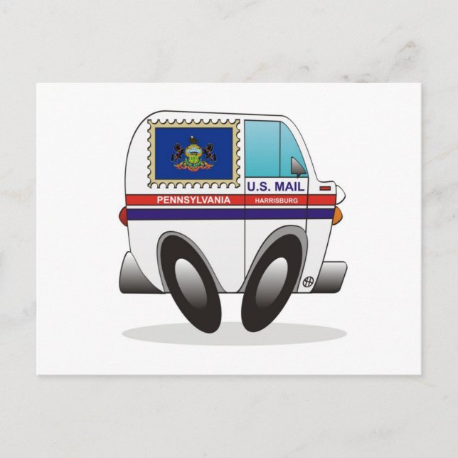 Mail Truck PENNSYLVANIA Postcard (Front)