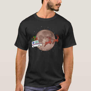 Mail Truck to the Moon Postal Workers Christmas Fu T-Shirt