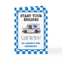 Mail Van Special Delivery Boys Birthday Invitation