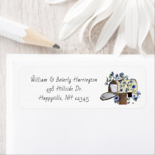 Mailbox Art Skinny White Address Label