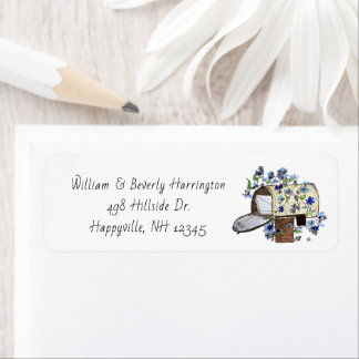 Mailbox Art Skinny White Address Label