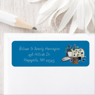 Mailbox Art Skinny White Address Label