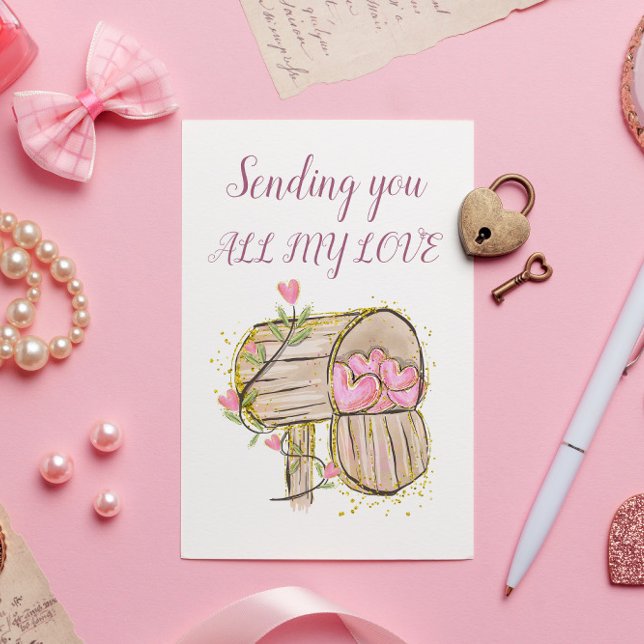 mailbox hearts cute Valentine's Day Card (Creator Uploaded)