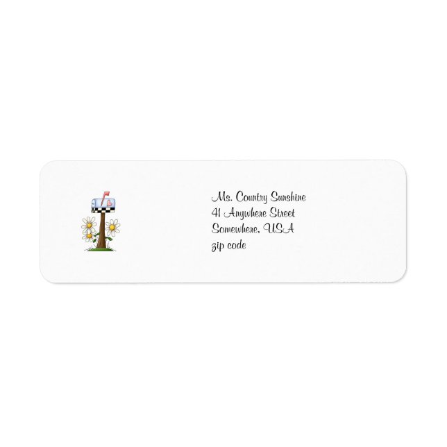 Mailbox mailing label (Front)