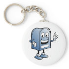 Mailbox Mascot Happy Blue Postal Character