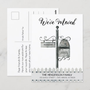 Mailbox New Home Moving Announcement Postcard