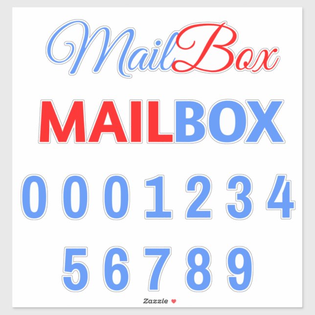 Mailbox Phrase With Numbers (Sheet)