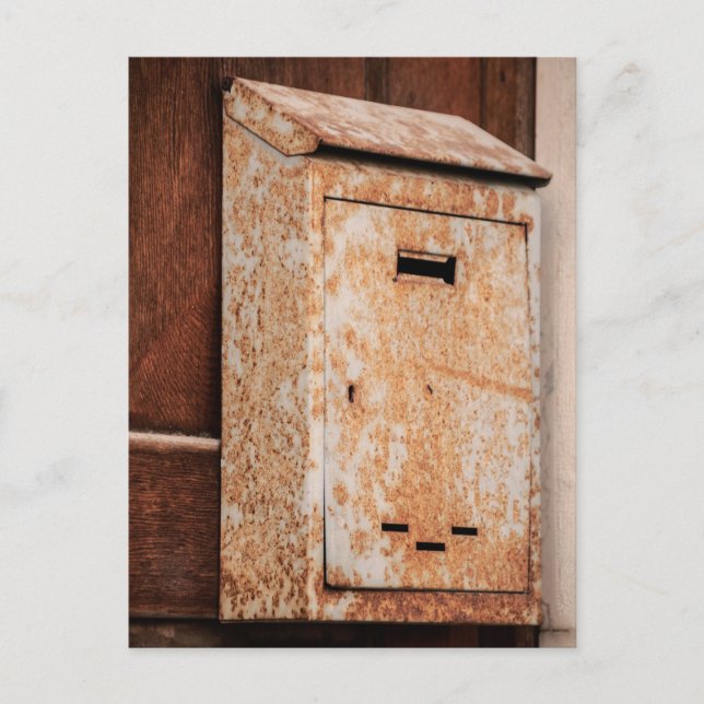 Mailbox rusty outdoors postcard (Front)